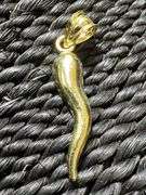 10k Yellow Gold Italian Horn Pendant