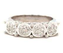18kt White gold 0.25ctw diamond cluster ring