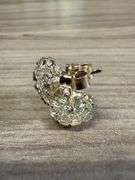 10K Yellow Gold Round Nugget Stud Earrings