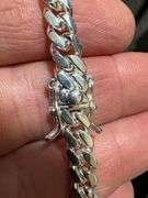 Italian 925 Sterling Silver Diamond Cut 6mm Miami Cuban Chain 20"