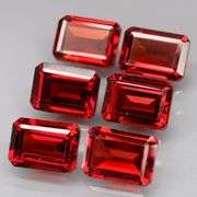 This is premium natural color! 7.27ct cherry red Garnet set!