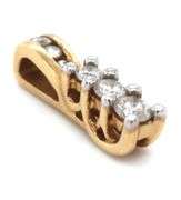 10kt Yellow gold diamond pendant