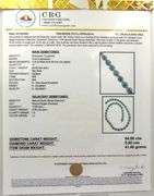 Dreamy 64.50CTW Oval Cabochon-Cut Turquoise & 5.50CTW Diamond Necklace in 14K Yellow Gold Over Sterl