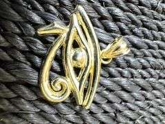 10K Yellow Gold Eye of Horus Pendant