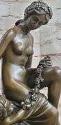 Young Cherub and a Lady Bronze Sculpture