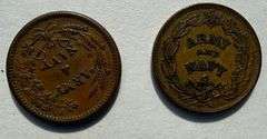 Two Army Navy CW Tokens