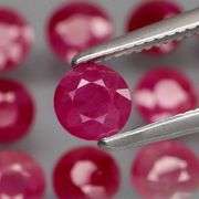 Heavy! 4mm! 15 piece set! 5.12ct Burmese Ruby set!