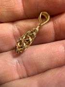 10K Yellow Gold Pineapple Heart Pendant