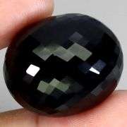 Elegant look with substantial size! 37.61ct checker cut black Spinel!