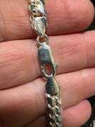 Italian 925 Sterling Silver Diamond Cut 8mm Miami Cuban Chain 20"