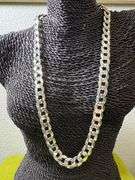 925 Sterling Silver Diamond Cut 13mm Curb Chain 26"