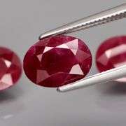 Deep color in this heavy 6.85ct Violet red Ruby set!!!