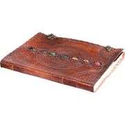 Leather Bound Embossed Handmade Journal