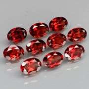 Outstanding color! 9.02ct real pinkish red Garnet set!!