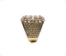 Mens 14 K White Gold Plate Dynamic 6.75 Cttw White VVs1 Lab Simulated Diamond Ring