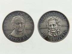 Beethoven & Goethe Pure Silver Coins
