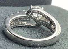 Round Brilliant cut Lab grown Diamond 14K White Gold Engagement Ring