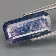 Bi-color! Silver flashing! 4.11ct pink and blue Sapphire! Heated only!