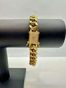 Yellow Gold Plate Cuban Curb Link Bracelet