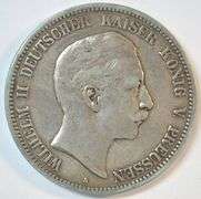 Sharp XF 1895 Germany 5 Mark large Silver Piece