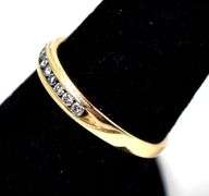 Sparkling 14K Yellow Gold Diamond Band Ring