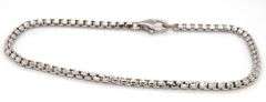 14kt White gold box link bracelet