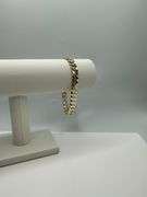 Strong 25.8 Gram 14 Kt Gold Plated Concave Cuban Link Bracelet