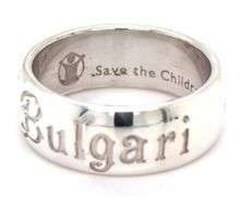 925 Sterling silver Bvlgari save the children ring
