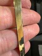 10K Yellow Gold 6mm Herringbone 16" Necklace