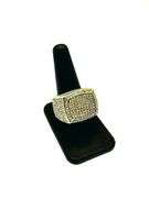 Men's 7.25 Cttw Lab Simulated Diamond 14 Kt Gold Plated Ring