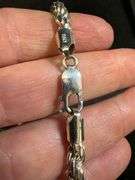 Sterling Silver 925 6mm Diamond Cut Rope Chain 24" Necklace