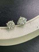 CERTIFIED BRAND NEW 14K WHITE GOLD DIAMOND STUDS
