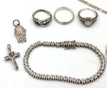 Group lot of Vintage 925 sterling silver mixed jewelry