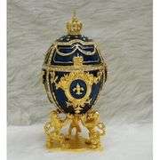 14k Gold-Plated Musical Faberge-Style Jewelry Trinket