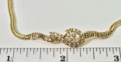 Fashionable 14K  Bracelet with a Diamond Panel