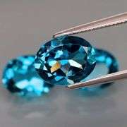 Highly sought after 7.18ct London blue Topaz set with vivid color!
