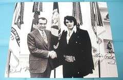 ELVIS MEET NIXON 8X10 FACSIMILE SIGNED