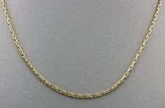 Practical 18K YG Wheat Link Necklace