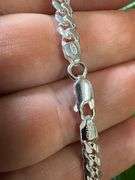 Sterling Silver 925 Italian 5mm Miami Cuban Chain 22" Necklace