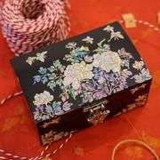 Mother of Pearl Jewelry Box with Mirror Handmade Storage