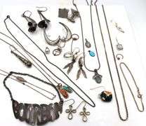 Big group lot of vintage 925 sterling silver mixed jewelry
