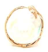 14kt Yellow gold Mabe pearl leaf ring