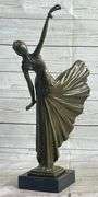 Dancer with Long Skirt Bronze Statue