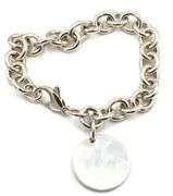 925 Sterling silver Tiffany & Co round tag charm bracelet