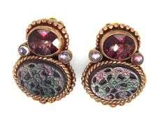 Stephen Dweck multi gemstone clip on earrings
