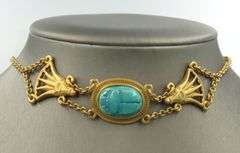 Christian Dior vintage Egyptian Revivl Scarab necklace