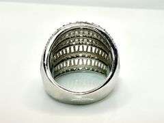 Sparkling White Gold Plate Huge 21.5 Ctw CZ Ring
