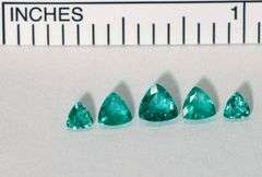 Matching Natural Emerald - Suite of 5