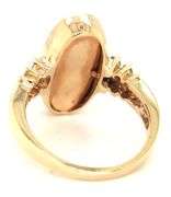 14kt Yellow gold doublet oval opal and diamond ring