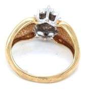 10kt Yellow gold diamond cluster ring